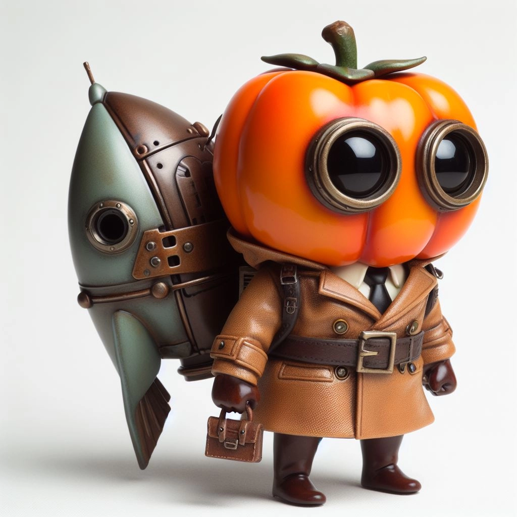 ちょっとぶきみな柿のキャラクター。