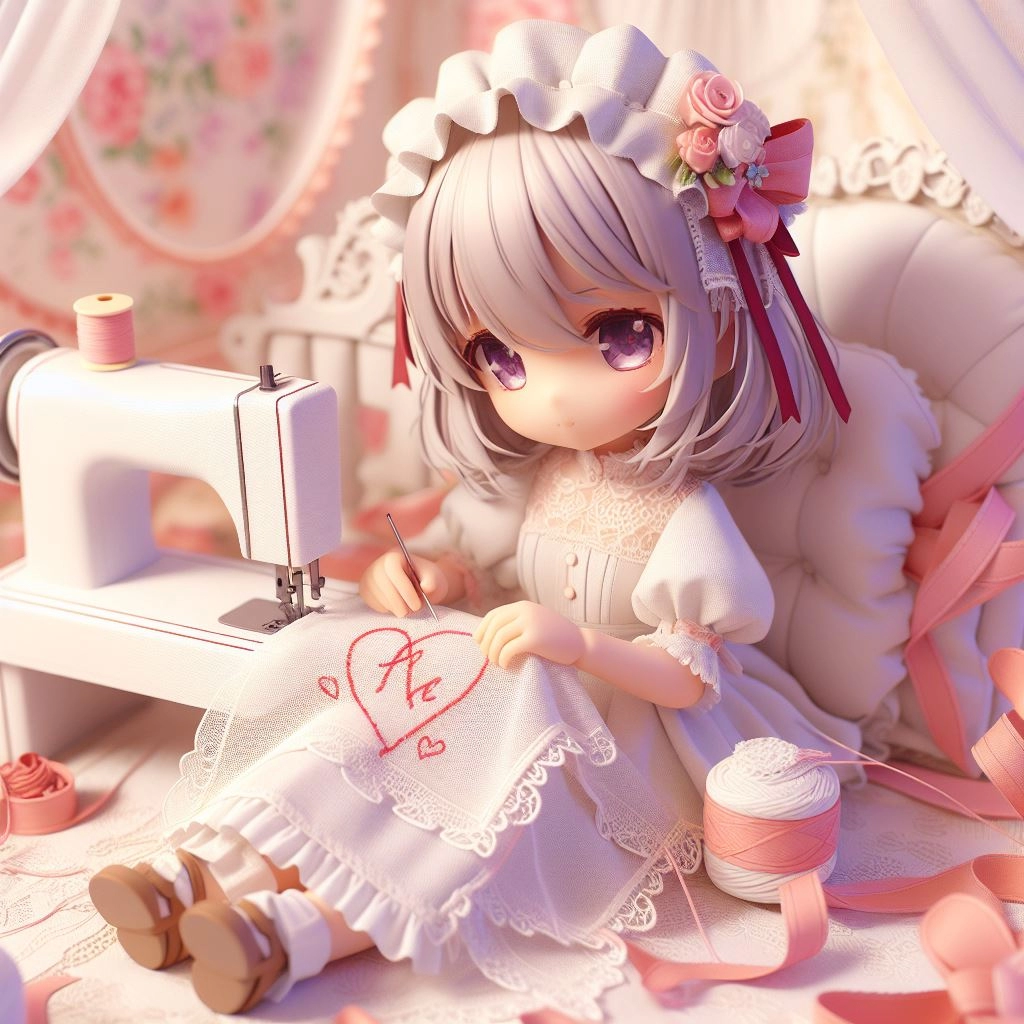 花嫁衣裳を縫っている人