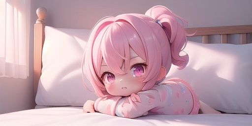 ベッドルームの少女