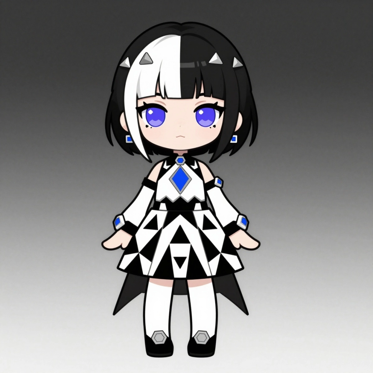 幾何学模様に包まれた未来少女