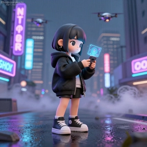 ネオン街の小さなサイバーパンク